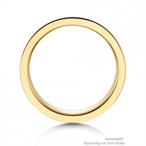 Ring Modern 4,5mm in 9K Gelbgold matt