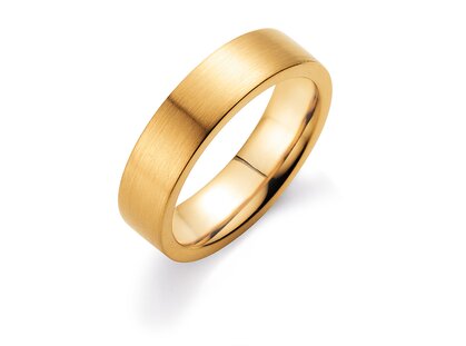 Ring Modern 6mm in 9K Gelbgold matt
