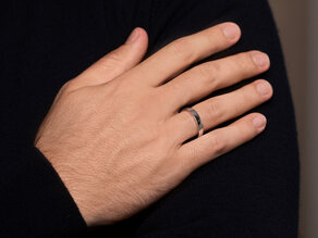 Ring Modern 4mm in 9K Gelbgold matt