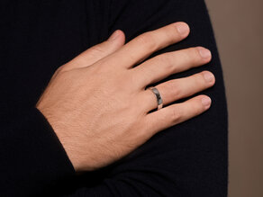 Ring Modern 5mm in 9K Weißgold matt