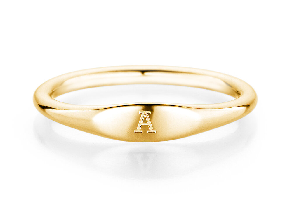 Ring Signet in 9K Gelbgold poliert