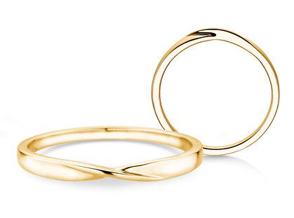 Ring Spin 2mm in 9K Gelbgold poliert