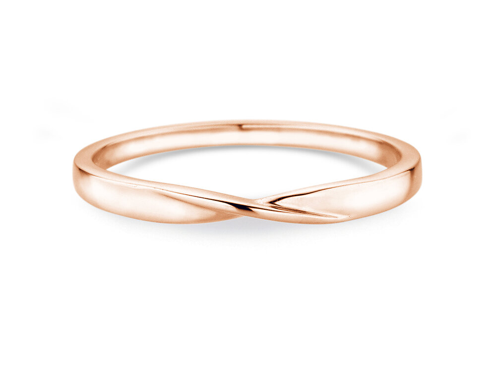 Ring Spin 2mm in 14K Roségold poliert