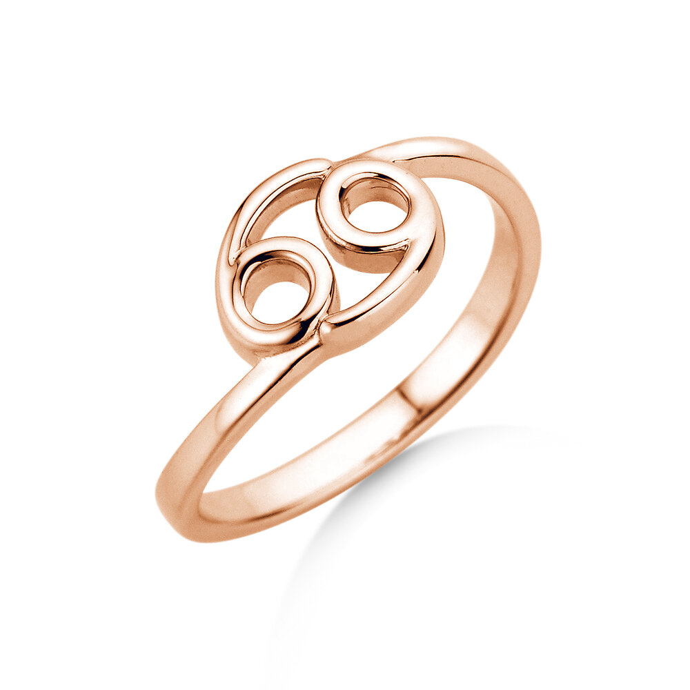 Ring Sternzeichen Krebs in 14K Roségold