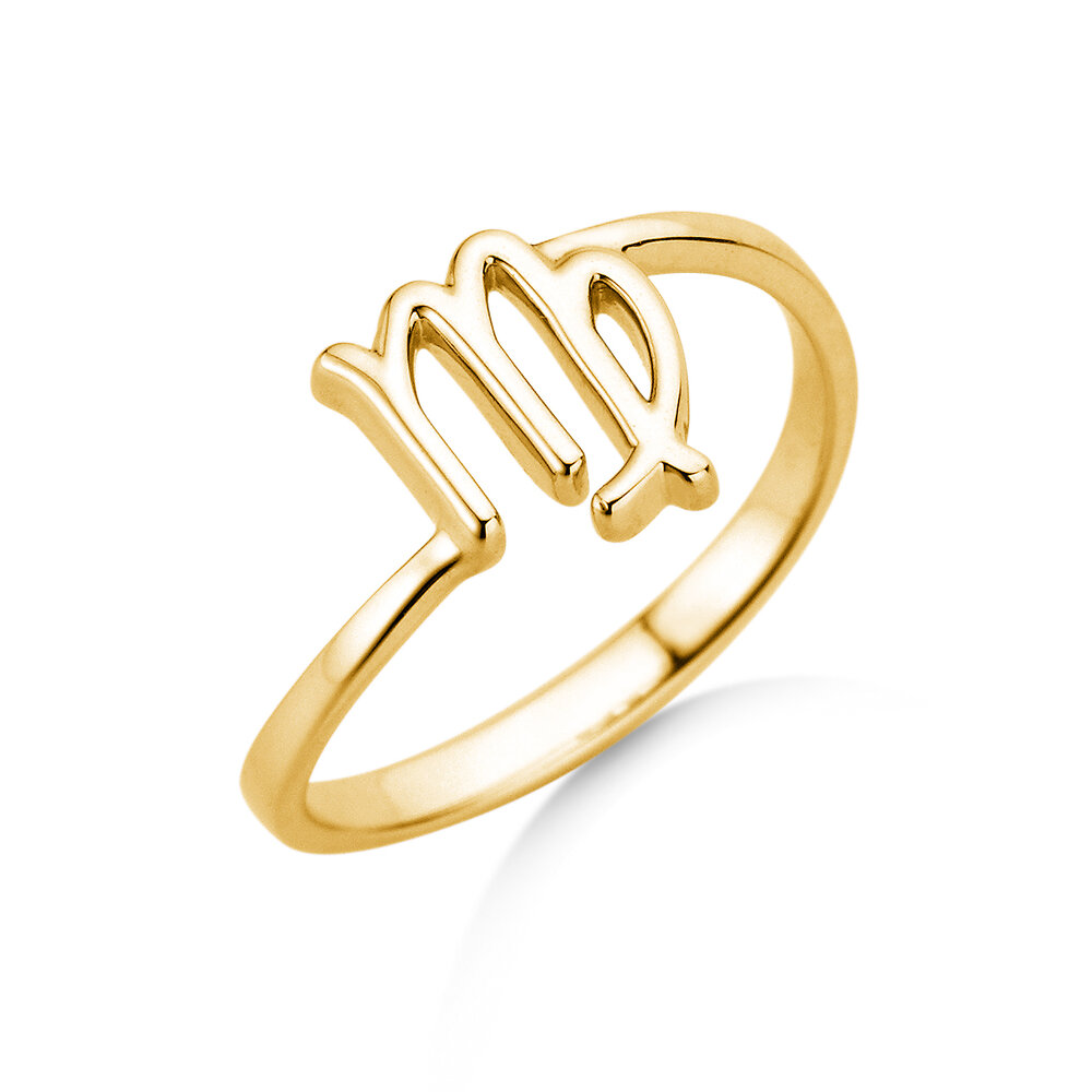 Ring Sternzeichen Jungfrau in 18K Gelbgold