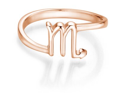 Ring Sternzeichen Skorpion in 18K Roségold