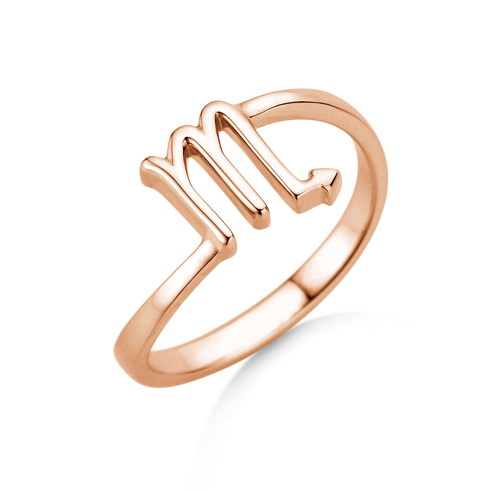 Ring Sternzeichen Skorpion in 18K Roségold