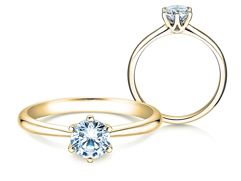 Solitärring Spirit in 9K Gelbgold mit Diamant 1,00ct D/IF
