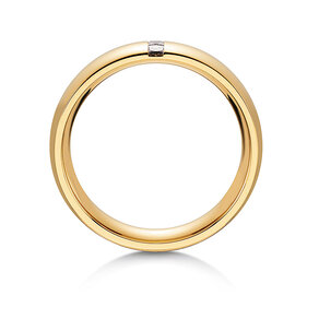 Eheringe 2Souls in 14K Gelbgold mit Diamanten 0,09ct G/SI