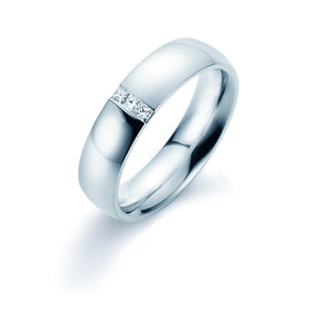 Eheringe 2Souls in Platin 950/- mit Diamanten 0,09ct G/SI