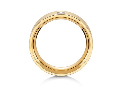 Eheringe Affinity in 14K Gelbgold mit Diamant 0,15ct G/SI