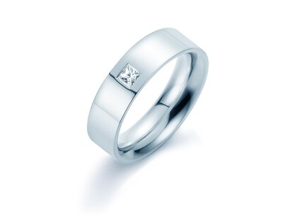 Eheringe Affinity in Platin 950/- mit Diamant 0,15ct G/SI