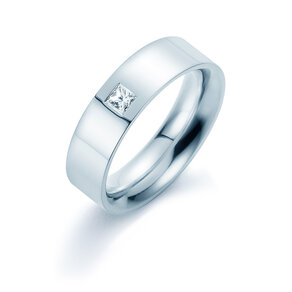 Eheringe Affinity in Platin 950/- mit Diamant 0,15ct G/SI