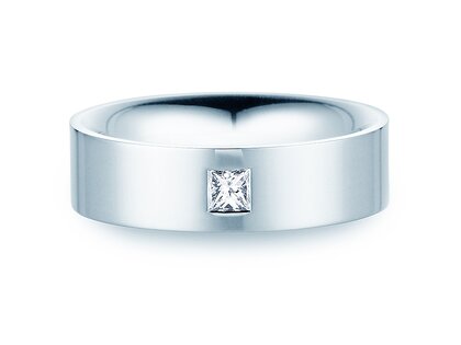 Eheringe Affinity in Platin 950/- mit Diamant 0,15ct G/SI