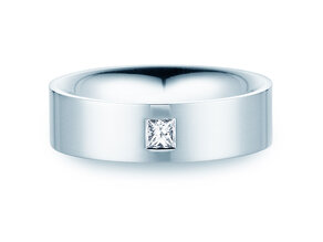 Eheringe Affinity in Platin 950/- mit Diamant 0,15ct G/SI