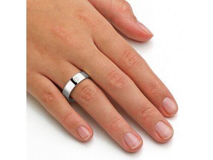 Eheringe Affinity in Platin 950/- mit Diamant 0,15ct G/SI