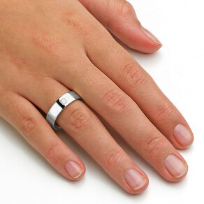 Eheringe Affinity in Platin 950/- mit Diamant 0,15ct G/SI