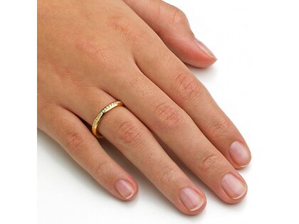 Eheringe Destiny in 14K Gelbgold mit Diamanten 0,40ct G/SI