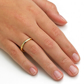 Eheringe Destiny in 14K Gelbgold mit Diamanten 0,40ct G/SI