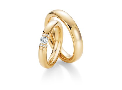 Eheringe Diamond Spark in Gelbgold