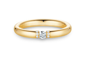 Eheringe Diamond Star in 14K Gelbgold mit Diamant 0,15ct G/SI