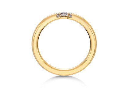 Eheringe Diamond Star in 14K Gelbgold mit Diamant 0,15ct G/SI