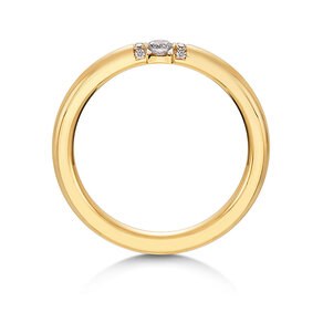 Eheringe Diamond Star in 14K Gelbgold mit Diamant 0,15ct G/SI