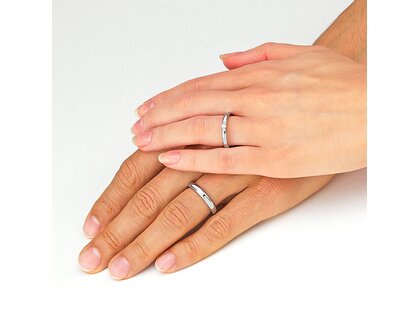 Eheringe Diamond Star in Platin 950/- mit Diamant 0,15ct G/SI