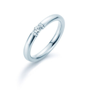 Eheringe Diamond Star in Platin 950/- mit Diamant 0,15ct G/SI