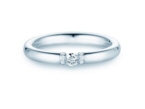 Eheringe Diamond Star in Platin 950/- mit Diamant 0,15ct G/SI