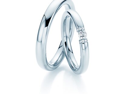 Eheringe Diamond Star in Platin