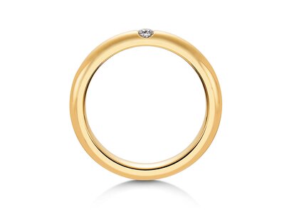 Eheringe Embrace in 18K Gelbgold mit Diamant 0,05ct G/SI