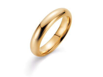 Eheringe Embrace in 18K Gelbgold mit Diamant 0,05ct G/SI