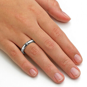 Eheringe Embrace in Platin 950/- mit Diamant 0,05ct G/SI