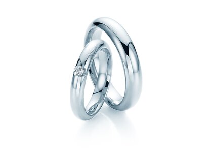 Eheringe Embrace in Platin 950/- mit Diamant 0,05ct G/SI