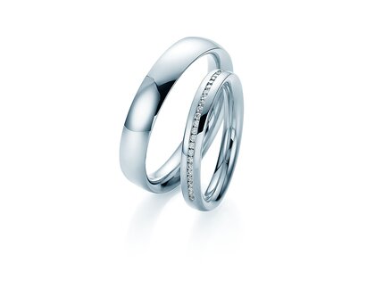 Eheringe Faith! in Platin 950/- mit Diamanten 0,20ct G/SI