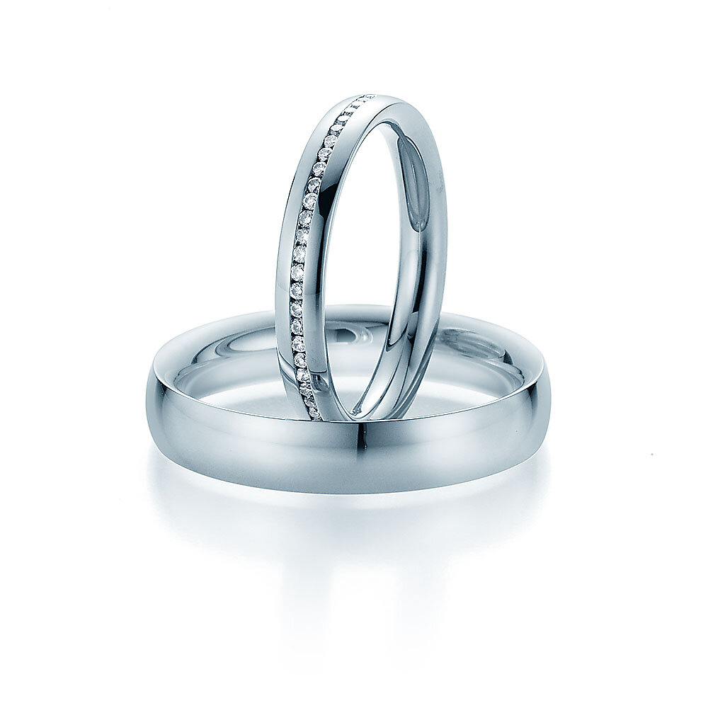 Eheringe Faith! in 18K Weißgold mit Diamanten 0,30ct G/SI