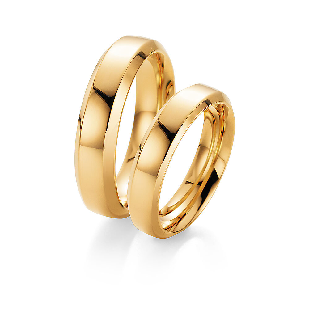 Eheringe Gravity in 14K Gelbgold poliert