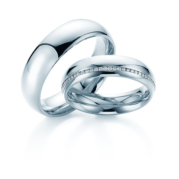 Eheringe Impulse in Platin 950/- mit Diamanten 0,33ct G/SI