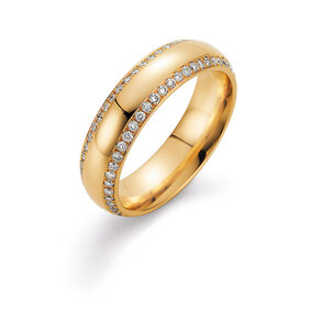 Eheringe Life Lines in 14K Gelbgold mit Diamanten 0,50ct G/SI