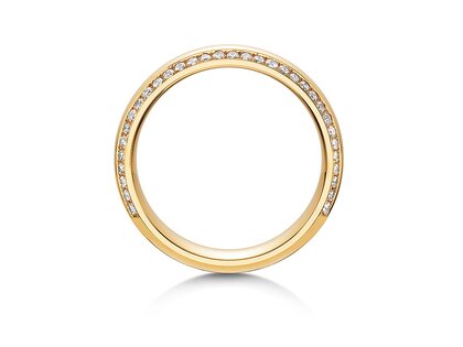 Eheringe Life Lines in 14K Gelbgold mit Diamanten 0,50ct G/SI