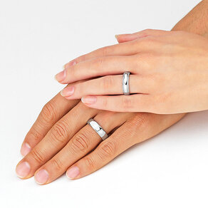 Eheringe Life Lines in Platin 950/- mit Diamanten 0,50ct G/SI