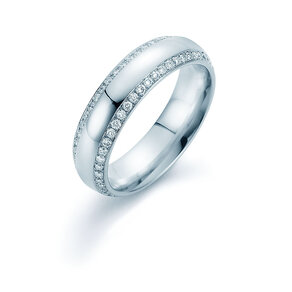 Eheringe Life Lines in Platin 950/- mit Diamanten 0,50ct G/SI