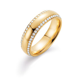 Eheringe Life Lines in 18K Gelbgold mit Diamanten 0,75ct G/SI