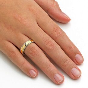Eheringe Life Lines in 18K Gelbgold mit Diamanten 0,75ct G/SI