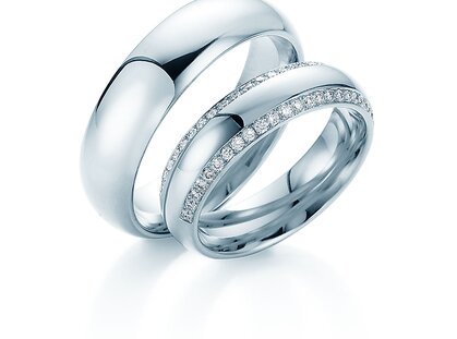 Eheringe Life Lines in Platin
