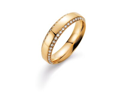 Eheringe Love Life in 14K Gelbgold mit Diamanten 0,30ct G/SI