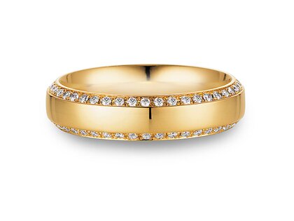 Eheringe Love Life in 14K Gelbgold mit Diamanten 0,30ct G/SI
