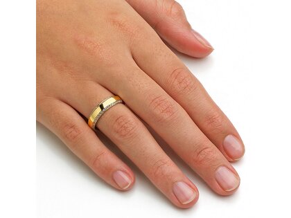 Eheringe Love Life in 14K Gelbgold mit Diamanten 0,30ct G/SI