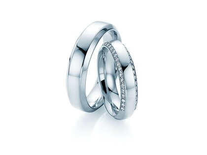 Eheringe Love Life in Platin 950/- mit Diamanten 0,30ct G/SI